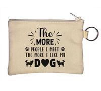 Llavero con texto en inglés "The More People I Meet The More I Like My Dog", color beige, beige, Talla única