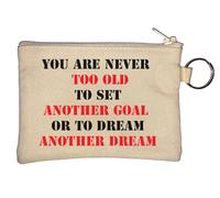 Llavero con texto en inglés "You are Never Too Old Monedero", color beige, beige, Talla única