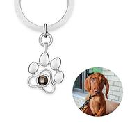 Llavero conmemorativo para mascotas, regalo para dueños de perros, gatos, pérdida de regalo para amantes de mascotas, llavero personalizado con foto personalizada en memoria de de huella de pata