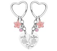 Llavero corazón | Llavero colgante corazón emparejado, colgante colgante para cumpleaños, boda, Navidad, día de la madre, regalo para mamá