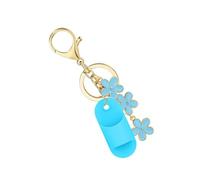 Llavero cosmético seguro con diseño innovador de brillo de labios, decoración de estilo de vida moderno, esencial, práctico, llavero con brillo de labios, Blue, Talla única