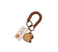 Llavero creativo para coche, diseño de animales de dibujos animados, colgante de bolsa, encantador con regla pequeña, adorno para colgar, llaveros elegantes, bonito dije de capibara para decoración de