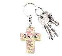 Llavero cristiano, accesorio religioso inspirador, llavero de metal con motivos de cruz o escritura, ideal para llaves, bolsas o recordatorio diario de fe para el hogar, la oficina y los viajes, Amigo