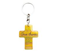 Llavero cristiano - Llavero de Jesús de madera con versículo de la Biblia grabado, accesorio de oración | Llavero religioso para hombres y mujeres, Iglesia, bautizo, Pascua, consagración, Dile gracias