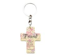 Llavero cristiano, llavero de madera de Jesús con versículo bíblico, llavero pequeño para hombres y mujeres, bolso de mano, mochila, cartera, coche, viajes, escuela, fiesta, cumpleaños, Pascua, Amigo