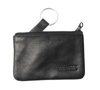 Llavero Cuero 310, Piel de vacuno suave al tacto negro, medium