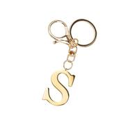 llavero CWPFVQA con Letra S de 1 Pieza, Llavero de Regalo, Letra Dorada