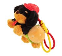 Llavero Dachshund Plush - 8 cm Dog Shaped Soft Toys, Stuffed Animals Charms | Cute Key Ring Ornaments for Backpack School Bags Cars Keys Miniature Accessories Gift Kids Adults Pet Lovers, Hamburguesa