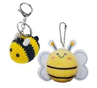 Llavero De 1 Pieza con Abeja Gorda Y Cole De 1 Pieza con Abeja De Peluche, Linda Decoración De Bolsos, Accesorios De Mochila De Punto De Felpa, Adecuados para Ponerse Bolsos.