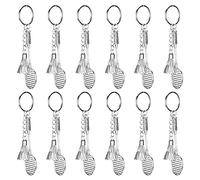 Pssopp Llavero de 12 Piezas, Mini llaveros Deportivos, Llavero de bádminton, Anillo de Llavero de Regalo con Colgante de Encanto, Bolsa de Monedero Colgante Accesorios de Ropa