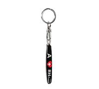 Llavero de acero inoxidable - 'Blood Type' A RH-