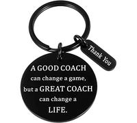 Llavero de acero inoxidable con grabado «A Good Coach Can Change Game, But a Great Coach Can Change Life», llavero para profesor, entrenador, regalo para el día del profesor, plata, M