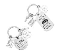 Llavero De Acero Inoxidable De 2 Piezas, Llavero Cole Creativo, Llavero con Letras, Llavero De Regalo, Joyería De Bolso