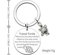 Llavero De Acero Inoxidable De 2 Piezas, Llavero Cole De Tortuga, Decoración Temática De Viaje, Adecuado para Enviar Amigos, Familiares, Novias.