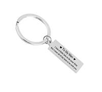 Llavero de acero inoxidable para hombre con el texto en inglés «Il mio uomo », regalo para hombre o niño, elegante y popular