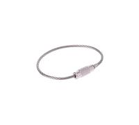 Llavero de acero inoxidable para soporte de anillos divididos, llavero con hebilla, llavero para hacer etiquetas, anillos de alambre con cadena
