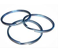 Llavero de acero inoxidable redondo plateado de 50 mm para organización de llaves y manualidades (3 unidades)