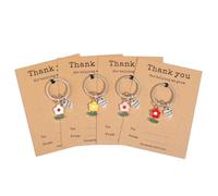 Llavero de agradecimiento al profesor, juego de llavero de agradecimiento a granel para educadores, llaveros inspiradores para el día del profesor, Navidad y regalos de fin de año, 4 unidades, Talla