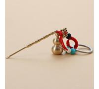 Llavero de agua vintage decorativo con moneda