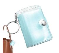 Llavero de álbum - Mini Carpeta de Fotos con 24 Bolsillos - Portatarjetas Transparente portátil | para Fotos Cartera niños Adultos Hombres Mujeres cumpleaños Boda Escuela Viaje Regalo