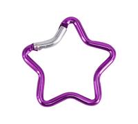 Llavero de aleación de aluminio con forma de estrella para exteriores, mosquetón con cierre a presión, para mochila, camping, senderismo, viajes, mosquetón con resorte