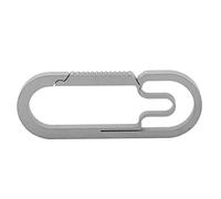 Llavero de Aleación de Titanio con Cadena de Anillo Partido, Mosquetón Clip para Llaves, Ideal para Uso Exterior, Accesorio Duradero y Ligero para Hombre y Mujer, Diseño Compacto y Resistente