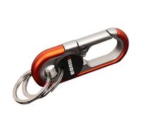 Llavero de aleación de zinc con doble anilla, mini clip compacto, fácil de colocar y quitar, para hombre, mujer, chico y niña