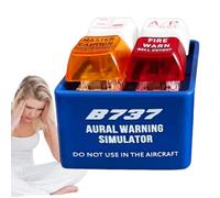 Llavero de alerta de piloto y tripulación, colgante de mochila de seguridad con luz LED y simulador de sonido de advertencia, accesorio de ventilador de aviación para bolso, cartera, mochila, viajes