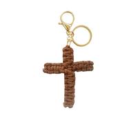 Llavero de algodón para confirmación de bautismo espiritual, accesorio de coche con mosquetón hecho a mano, do