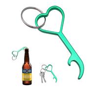 Llavero de aluminio anodizado con forma de corazón, abrebotellas para cerveza y bebidas, 9 cm, color aleatorio, idea de regalo romántica para parejas, amigos y ocasiones especiales