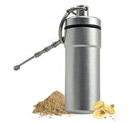 Llavero de aluminio portátil hermético, contenedor organizador compacto, adecuado para tapones de oídos de de pescado, viajes diarios, trabajo, gimnasio, camping, senderismo, mujeres y hombres