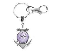 Llavero de ancla de amor, joyería de palabras, encanto inspirador, llavero de ancla delicado; llavero de anclaje diario, regalo de día de San Valentín, PU312
