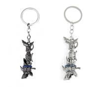 Llavero de arma de anime Arcane Temporada 2, cañón suelto, diseño de hueso de tiburón, cohete y cañón, bolsa de regalo, Uno blanco y otro negro, Talla única