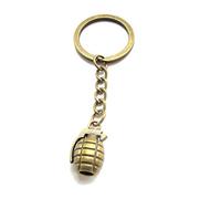 Llavero de armas, herramientas de supervivencia, llavero de granada, regalo de pistola y bala, accesorio unisex, regalo de novio, regalo para padre (granada de bronce)