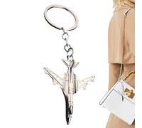 Llavero de avión - Llavero de avión antipérdida, llavero de metal colgante 3D para, mochila, regalo de aviación de vuelo, C