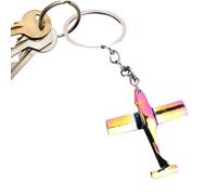 Llavero de avión, modelo 3D de avión llavero - Colgante llavero modelo 3D metálico para bolso, apasionados de la aviación, piloto, cumpleaños, Navidad, vuelo, graduación en aviación, X, Fare