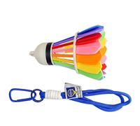 Llavero de bádminton, con diseño de arco iris impreso en 3D, rosa, llavero de bádminton, mini colgante de volante, diseño ligero, para mujeres, hombres, niños, adultos, adolescentes, familia