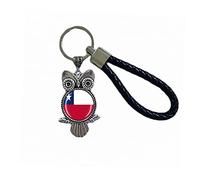 Llavero de bandera de Chile, regalo de recuerdo, llavero con colgante de búho para hombres y mujeres, Chile, 18 CM (7.09")