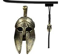 Llavero de bloque de construcción - Colgante de cordón tejido de cuerda de paracaídas, cubierta de cabeza de caballero de latón, cuenta vintage de agujero grande para colgante de pulsera,