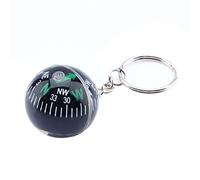 Llavero de bola de 28 mm con brújula llena de líquido y mosquetón para senderismo, mochila, camping, senderismo, viajes, supervivencia al aire libre