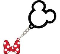 Llavero de bola de icono de Minnie Mouse, Rojo/Blanco, 1.50 inches (3.81 cm)