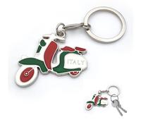 Llavero de bolsillo con anillo porta llaves bandera nacional italiana Italia de metal, accesorio para hombre y mujer, idea regalo