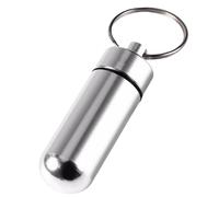 Llavero de bolsillo para pastillero, contenedor portátil, pequeño bolsillo pastillero, organizador de pastillas portátil para bolso, soporte de metal impermeable para exteriores