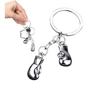Llavero de boxeo, guante de aleación de zinc de 8,6 cm, colgante ligero de guante de boxeo, accesorio deportivo de combate para bolsas y llaves, mini recuerdo duradero de gimnasio, regalo para