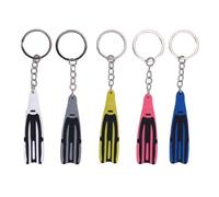 Llavero de Buceo de 5 uds, Llavero Creativo de Silicona con Forma de Aleta para Bolso, Bolso, Mochila, decoración