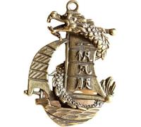 Llavero de Buda de la suerte, Miniatura de mascota té, accesorios decoración for el hogar, estatua, escultura, llavero, colgante, barco creativo latón, navegación tranquila, joyería, coche