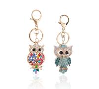 Llavero De Búho De 2 Piezas, Cole Llamativo con Diamantes, Exquisitos Accesorios De Vestir para Mochilas, Amigos.