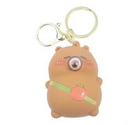 Llavero de burbujas de dibujos animados con diseño de alivio de estrés y música, accesorio para mochilas escolares y llaves de coche para ayudar a reducir la ansiedad (azul)