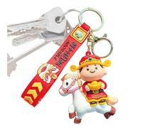 Llavero de caballo, chino divertido 2026, llavero de mochila del año del caballo, para salud, riqueza, buena suerte, mujeres, niños, bolso, mochila, coche, hogar, oficina, recuerdos de