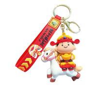 Llavero de caballo | Decoración navideña de silicona de Año Nuevo 2026 | Llavero divertido de dibujos animados para bolso, mochila, coche, oficina, escuela, recuerdos de salud, éxito, buena